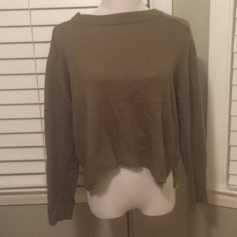 Pea colored sweater